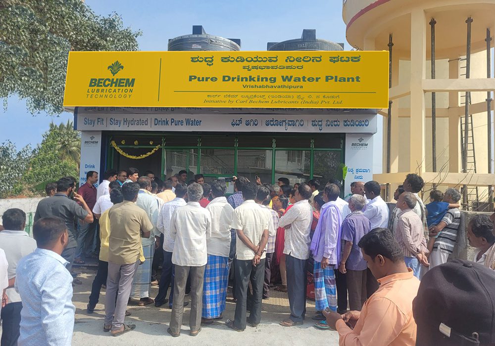 The renovated RO water unit at Vrushabhavathipura, Bidadi.